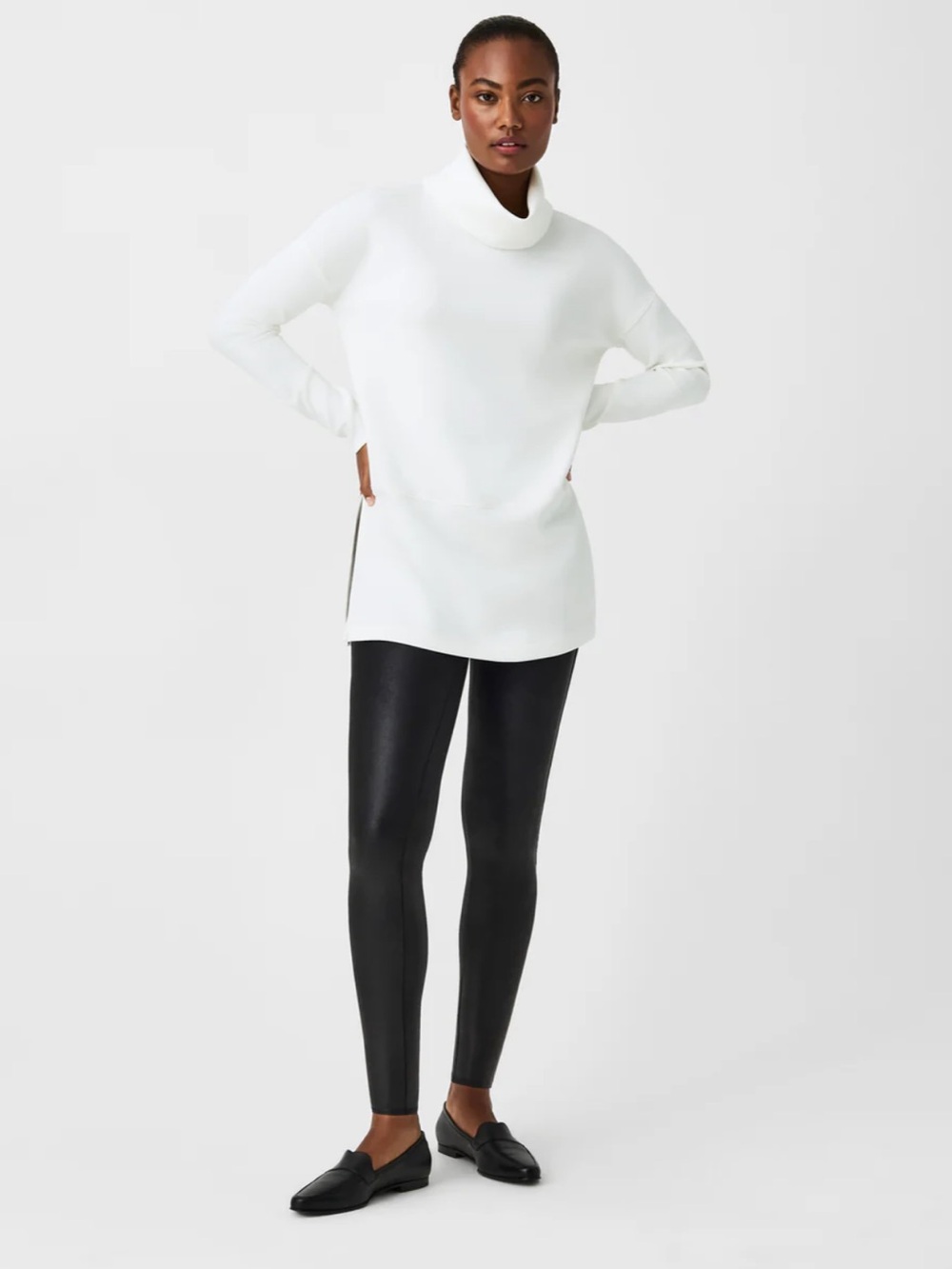 SPANX SPANXshape Faux Leather High Rise Leggings Black Medium NWT Shaping